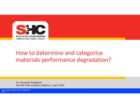 Christoph Rathgeber - How to determine and categorise materials performance degradation